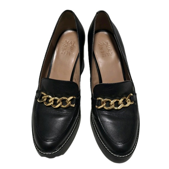 Naturalizer Callie-Moc Black Leather Block Heel Women's Loafers Swing Size 9.5M - Picture 2 of 10